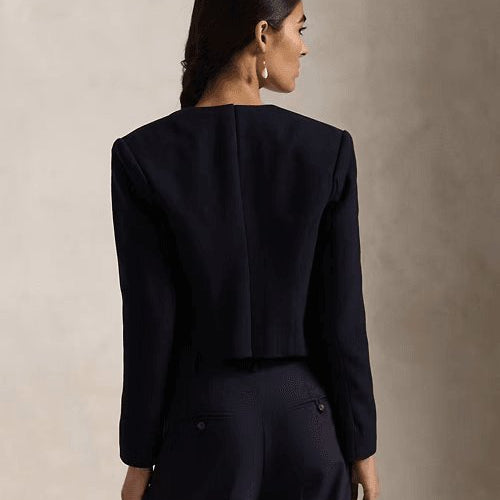 Load image into Gallery viewer, RALPH LAUREN Wool Crepe Cropped Jacket
