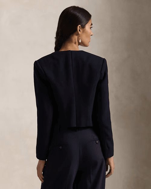 RALPH LAUREN Wool Crepe Cropped Jacket