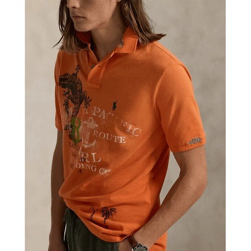 Load image into Gallery viewer, RALPH LAUREN Classic Fit Mesh Graphic Polo Shirt
