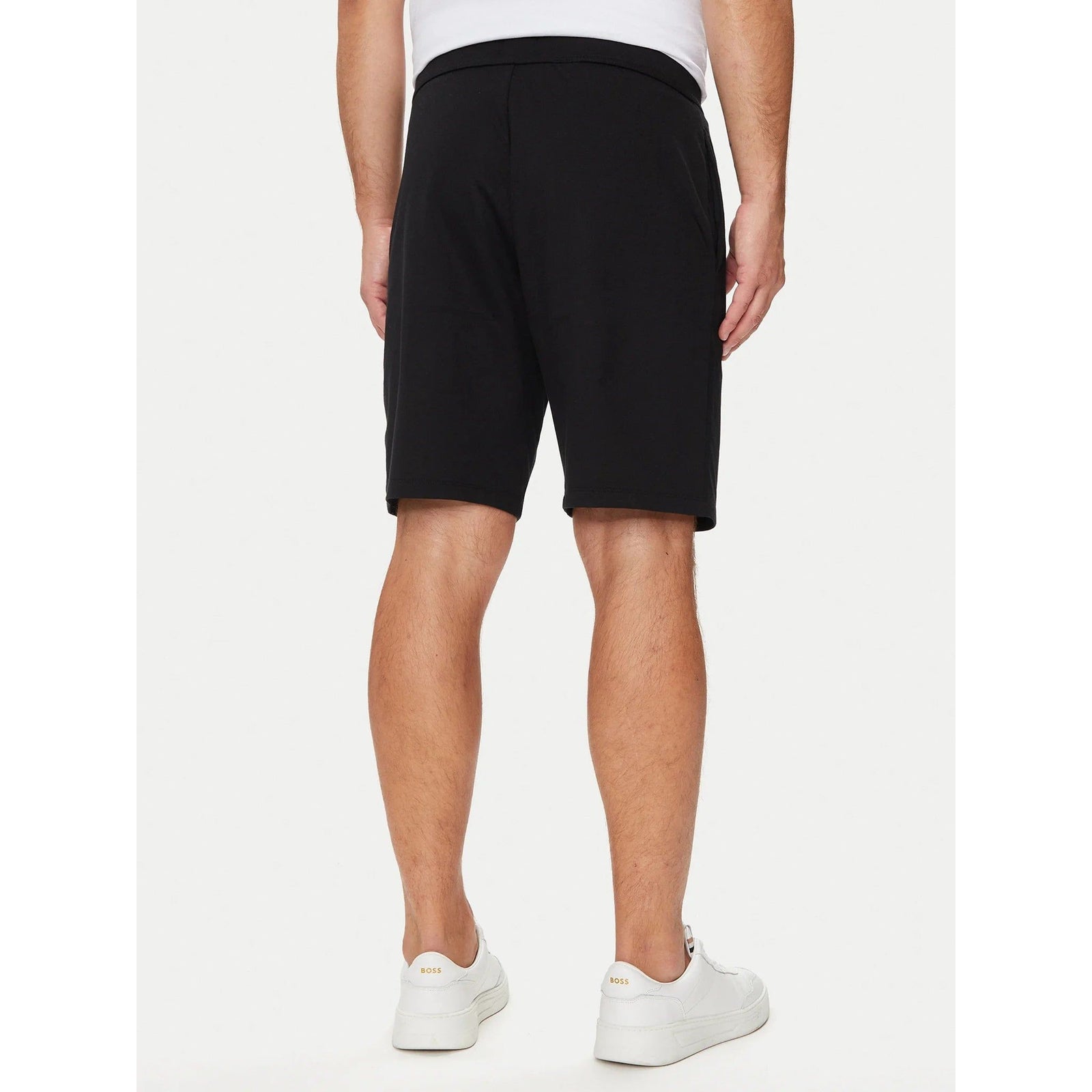 BOSS REGULAR-RISE SHORTS IN FRENCH TERRY WITH LOGO DETAIL