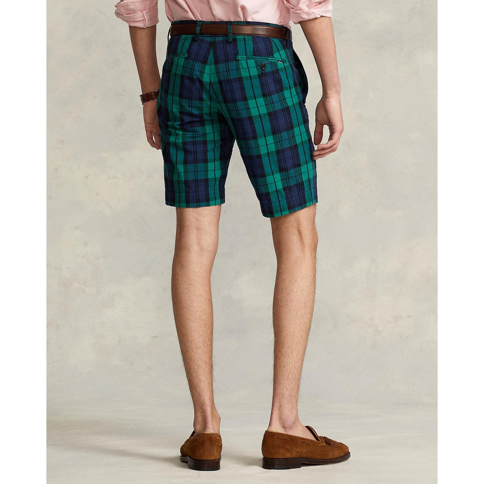 24.1 cm Slim Fit Plaid Seersucker Short