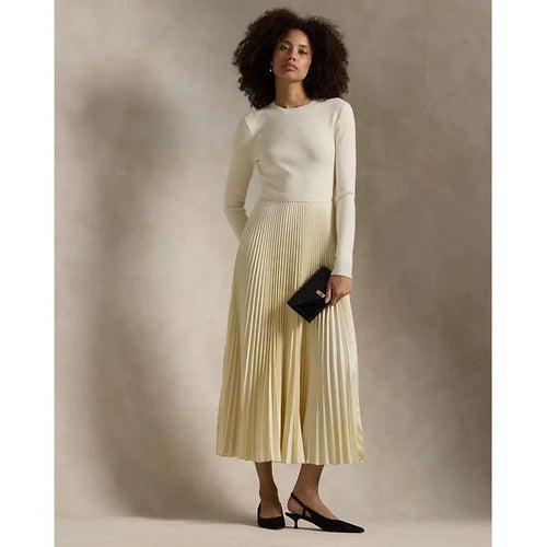 Load image into Gallery viewer, RALPH LAUREN Jumper-Bodice Long-Sleeve Dress
