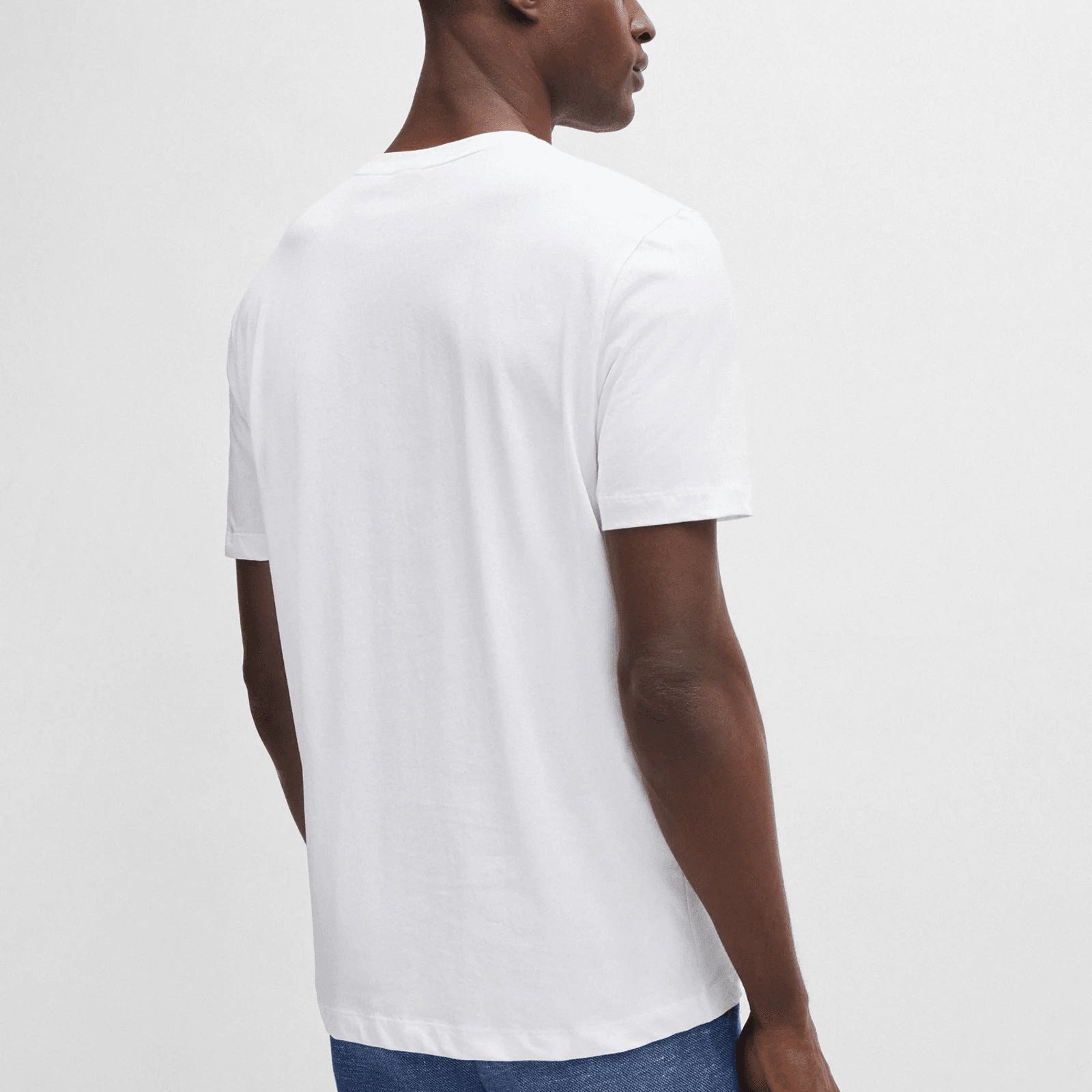 BOSS Cotton-jersey regular-fit T-shirt with ribbed collar