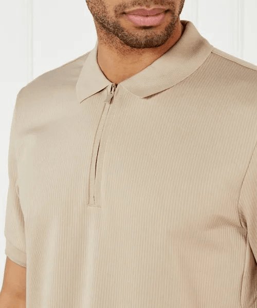 BOSS Polo shirt with seersucker structure