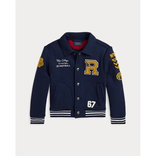 Load image into Gallery viewer, RALPH LAUREN Fleece Letterman Baseball Jacket
