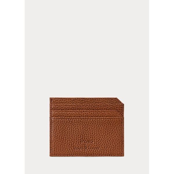 POLO RALPH LAUREN PEBBLED LEATHER CARD CASE - Yooto