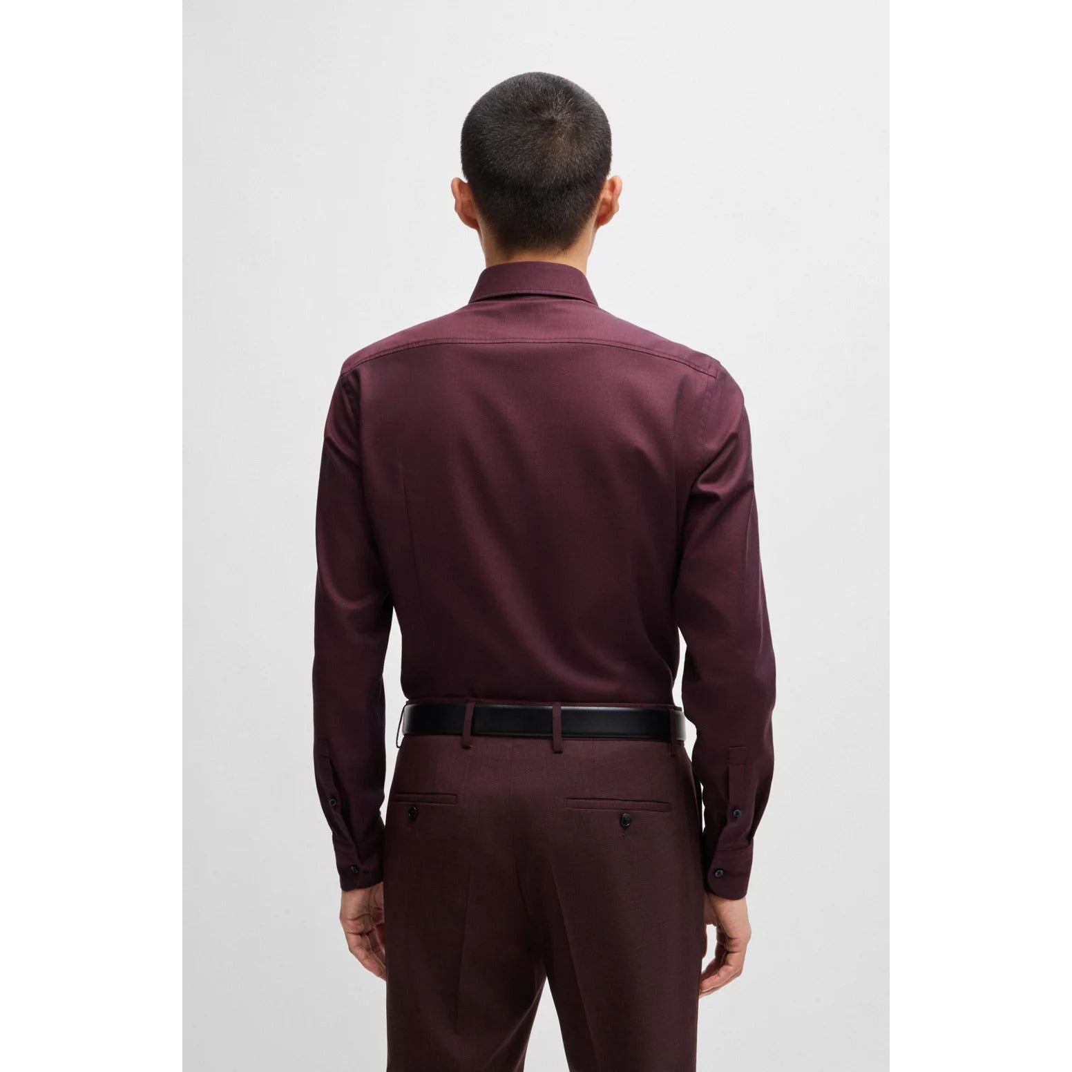 BOSS SLIM-FIT SHIRT IN EASY-IRON STRETCH-COTTON TWILL