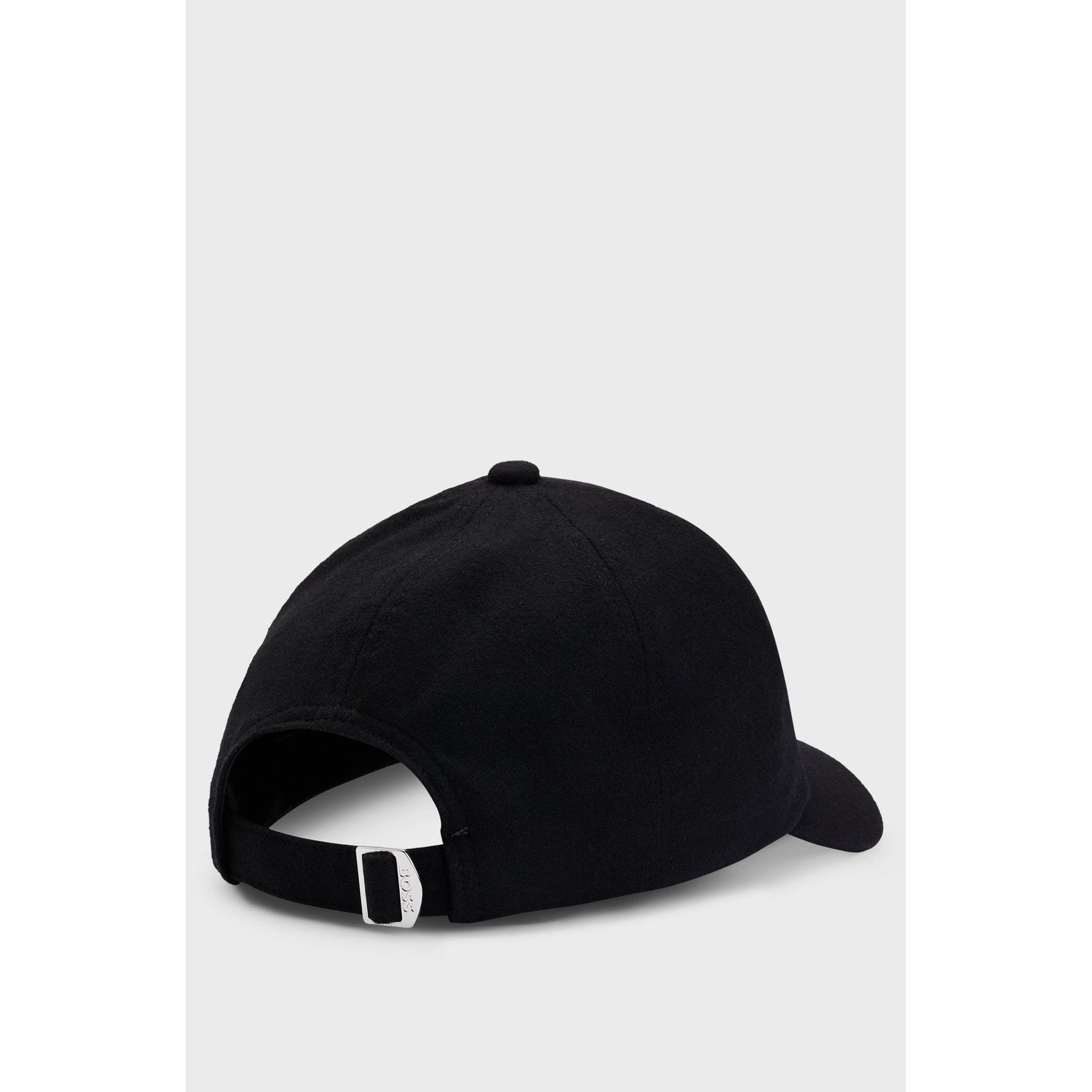 BOSS WOOL-BLEND CAP WITH FAUX-LEATHER LOGO LABEL