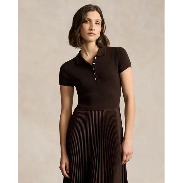 RALPH LAUREN Polo Jumper-Bodice Midi Dress