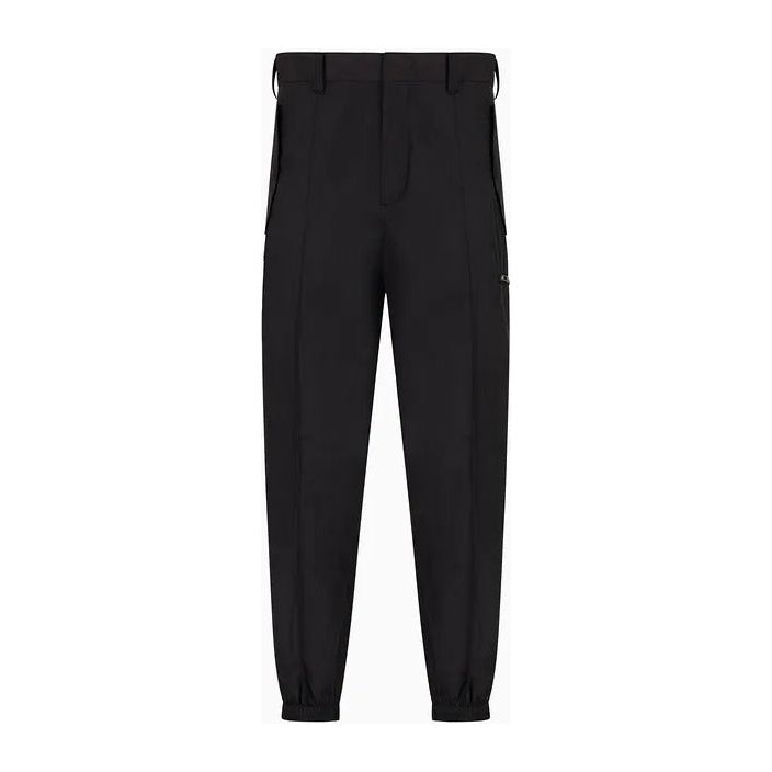 EMPORIO ARMANI LIGHTWEIGHT NYLON TROUSERS WITH STRETCH ANKLE CUFFS - Yooto