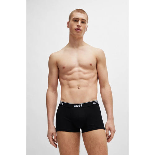 Load image into Gallery viewer, BOSS THREE-PACK OF STRETCH-COTTON TRUNKS WITH LOGO WAISTBANDS
