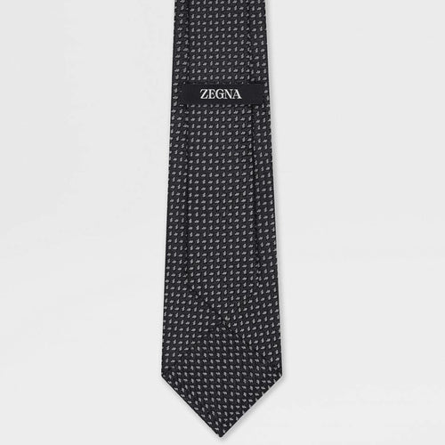 Load image into Gallery viewer, ZEGNA DARK BLUE SILK TIE
