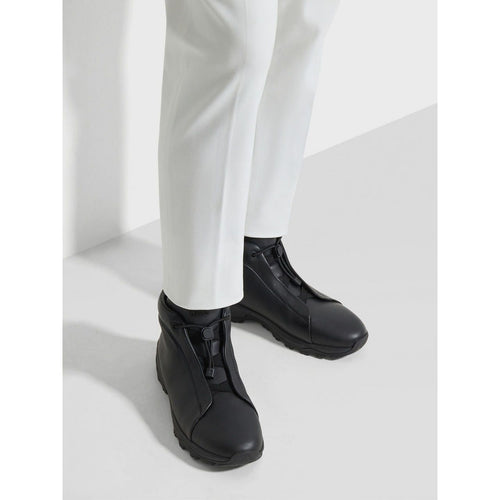 Load image into Gallery viewer, ZEGNA BLACK LEATHER TRIPLE STITCH™ VETTA SNEAKERS
