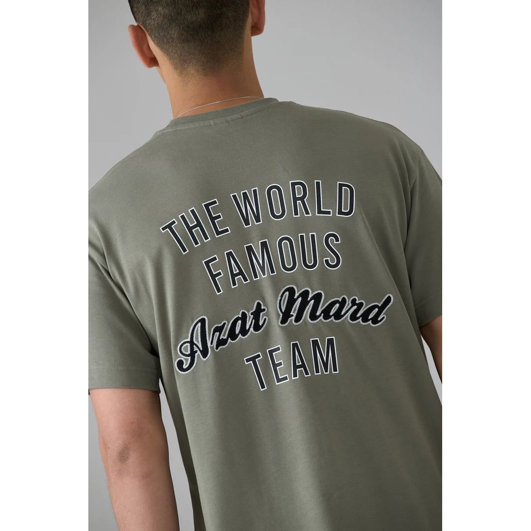 AZAT MARD WORLD FAMOUS AZAT MARD TAUPE T-SHIRT