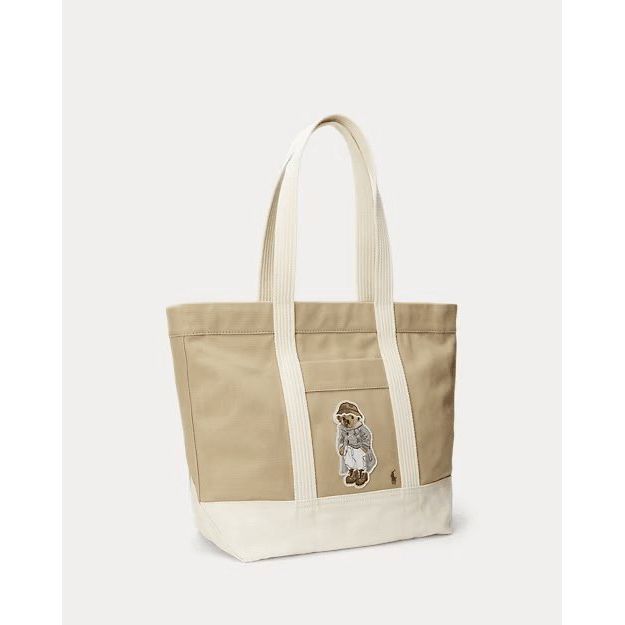 RALPH LAUREN Polo Bear Canvas Medium Tote