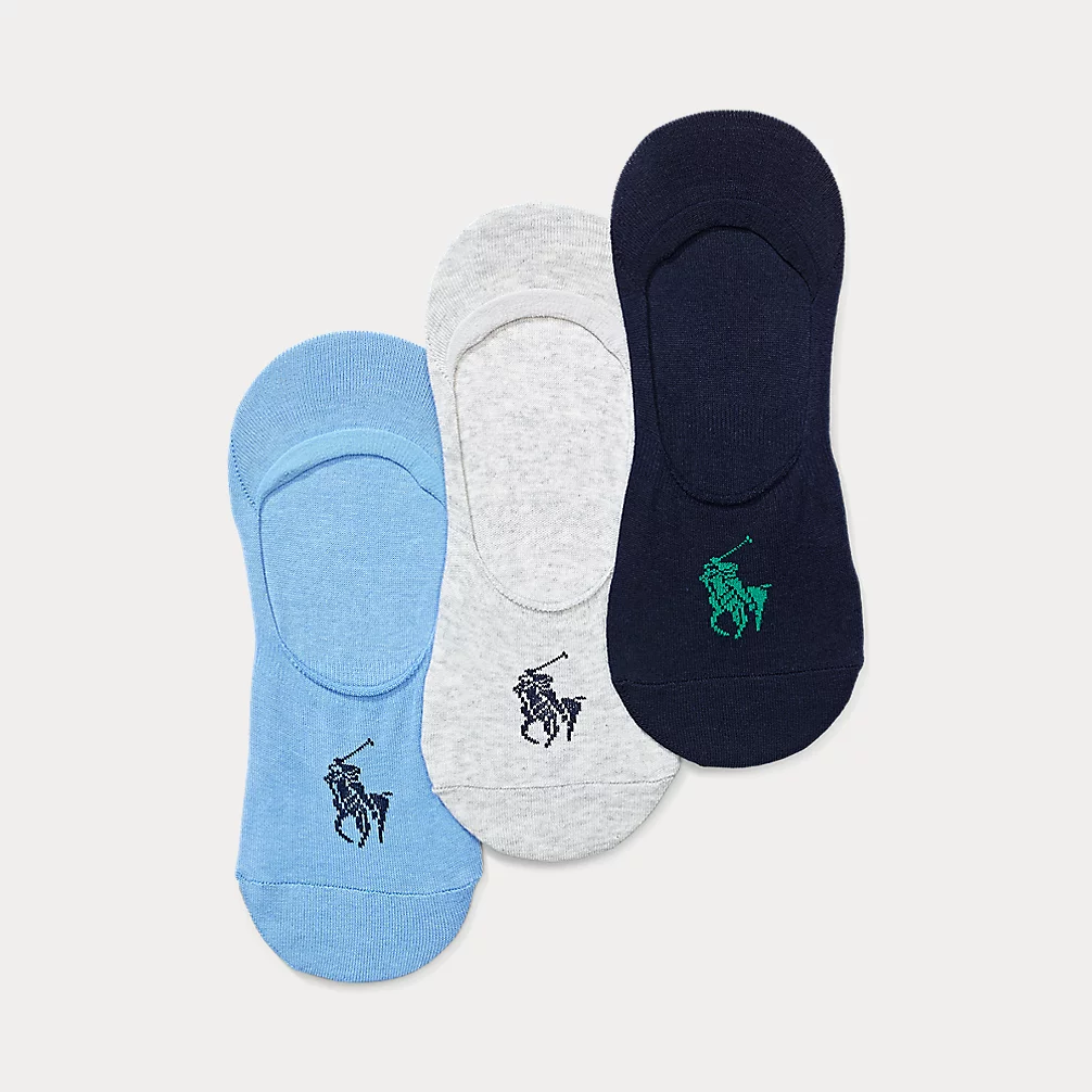 POLO RALPH LAUREN BIG PONY NO-SHOW-LINER 3-PACK