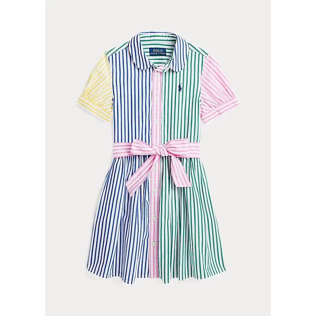 POLO RALPH LAUREN STRIPED COTTON FUN SHIRTDRESS - Yooto