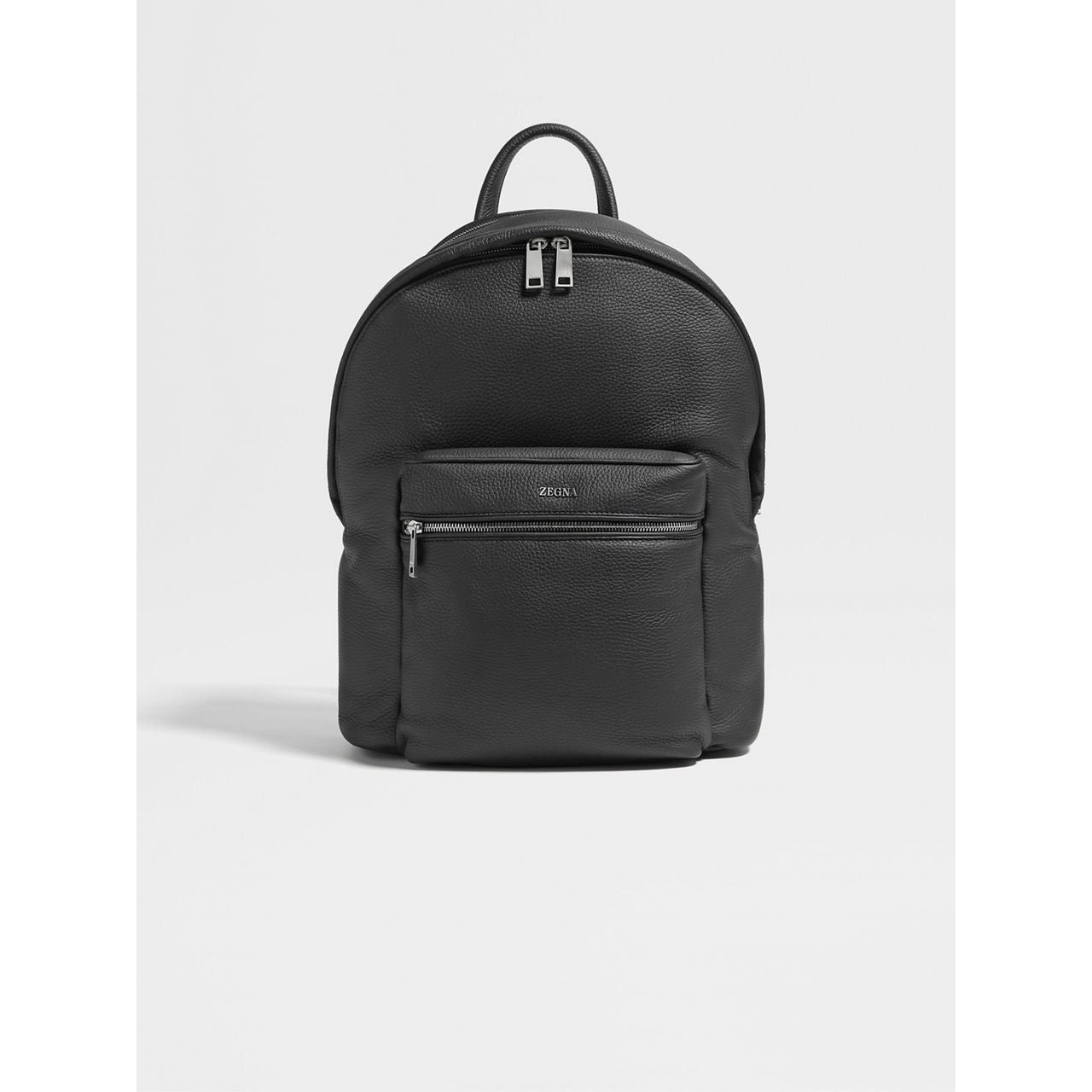 ZEGNA BLACK DEERSKIN HOODIE BACKPACK