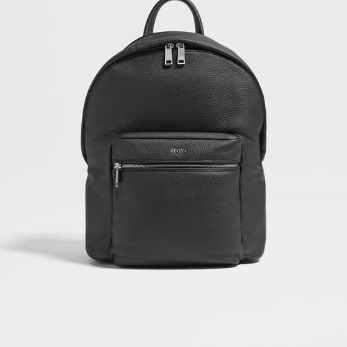 Load image into Gallery viewer, ZEGNA BLACK DEERSKIN HOODIE BACKPACK
