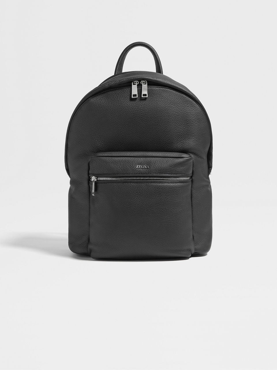 ZEGNA BLACK DEERSKIN HOODIE BACKPACK