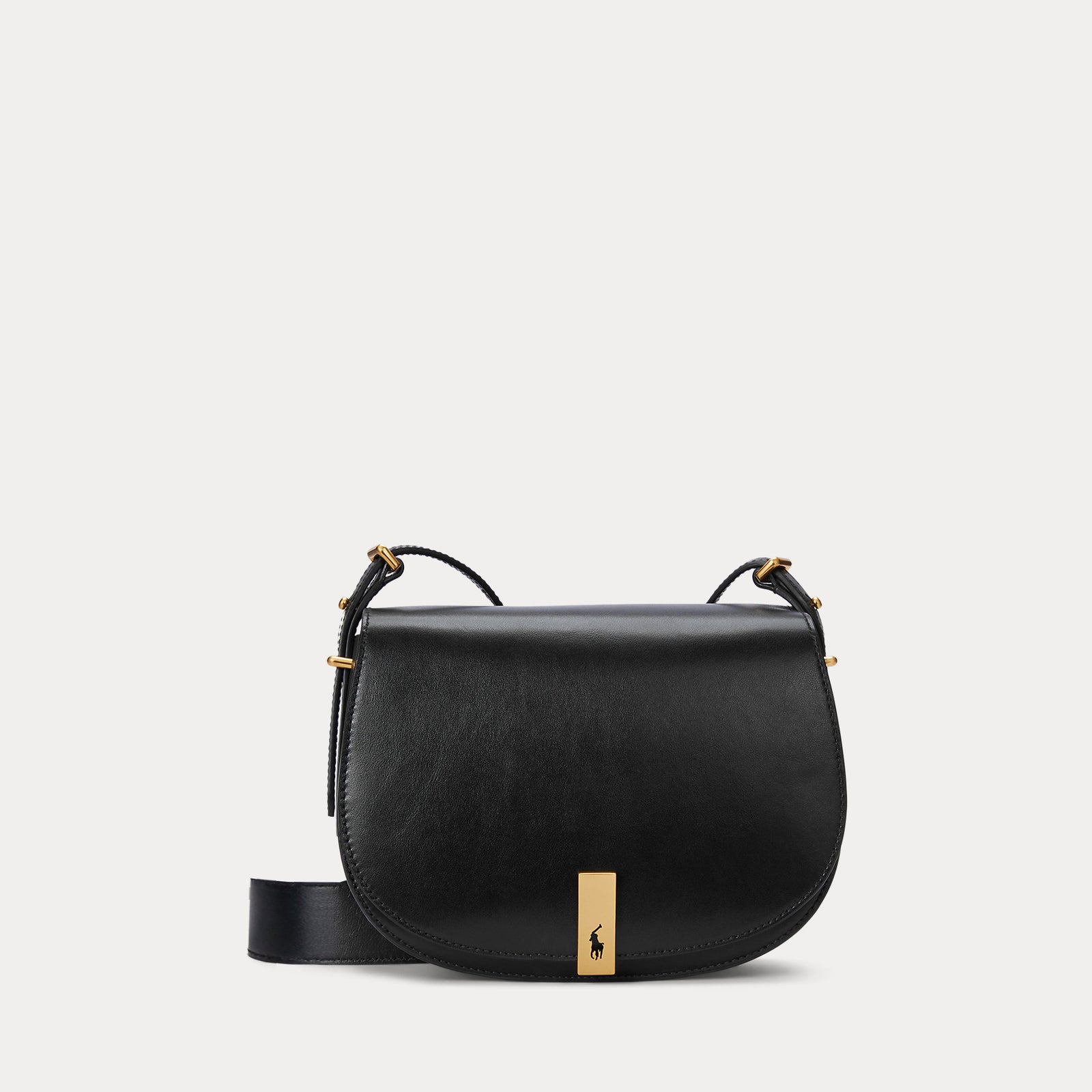 RALPH LAUREN Polo ID Leather Saddle Bag