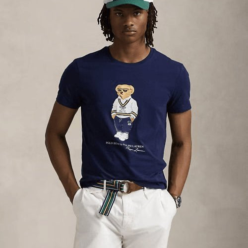 Load image into Gallery viewer, RALPH LAUREN Custom Slim Fit Polo Bear Jersey T-Shirt
