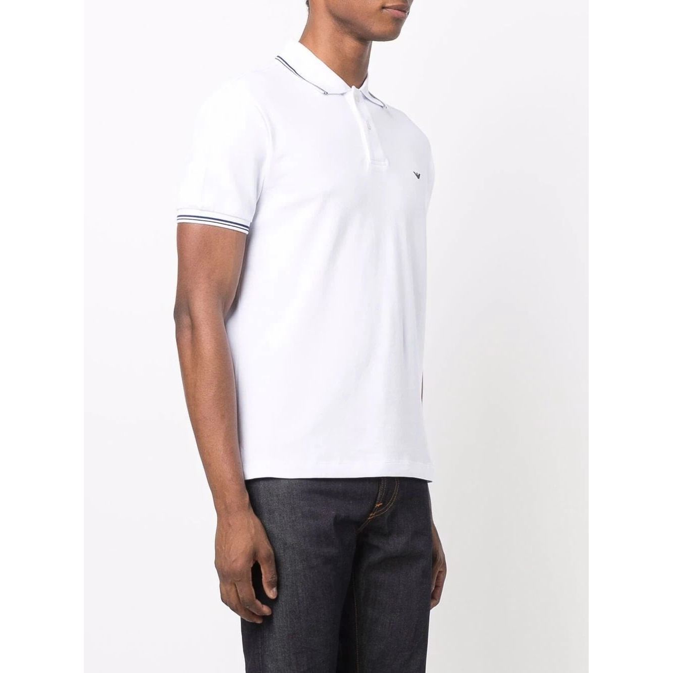 EMPORIO ARMANI logo-print cotton polo shirt