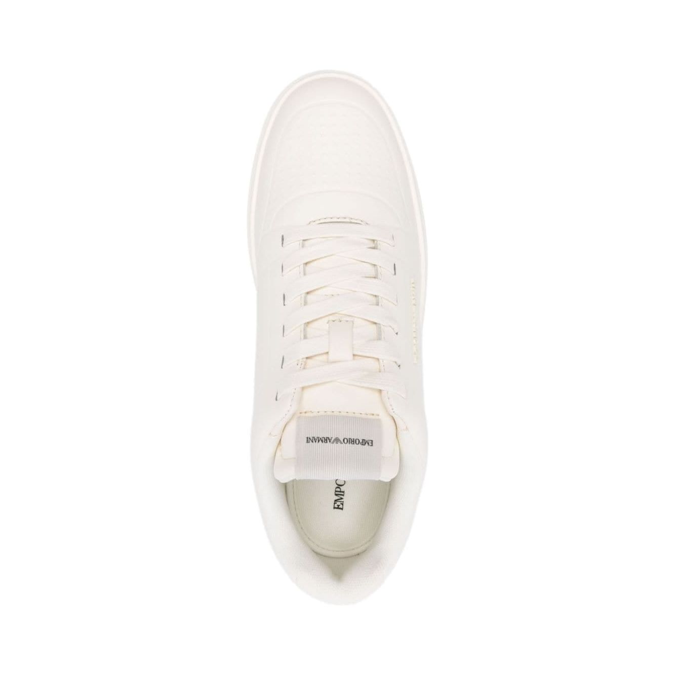 EMPORIO ARMANI thermoformed-detail leather sneakers