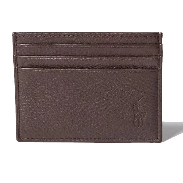 POLO RALPH LAUREN LEATHER PEBBLE CARD CASE - Yooto