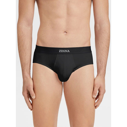 Load image into Gallery viewer, ZEGNA BLACK STRETCH COTTON MIDI BRIEF
