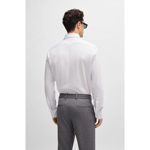 Load image into Gallery viewer, BOSS REGULAR-FIT SHIRT IN STRUCTURED COTTON-BLEND JERSEY
