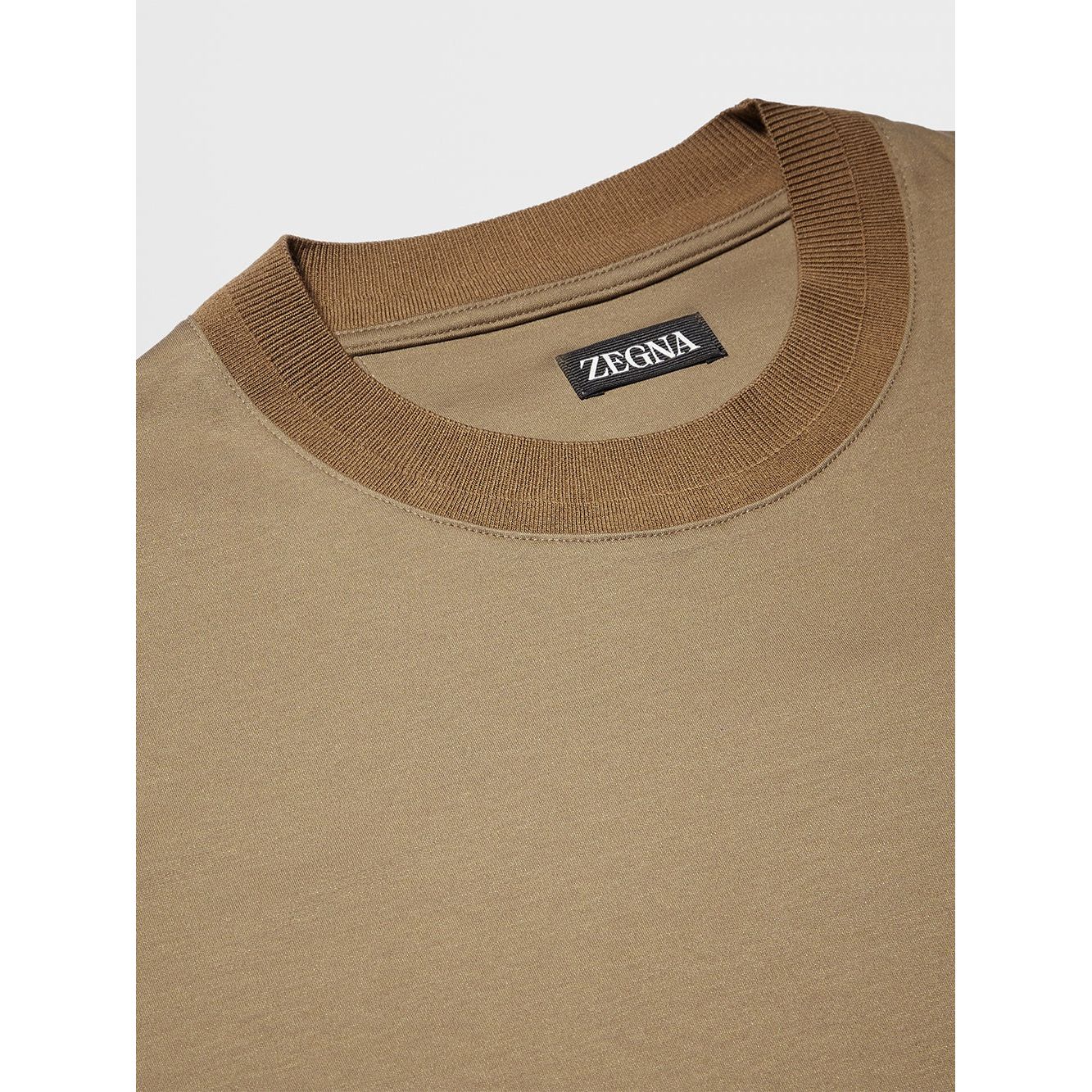 ZEGNA COTTON AND SILK T-SHIRT