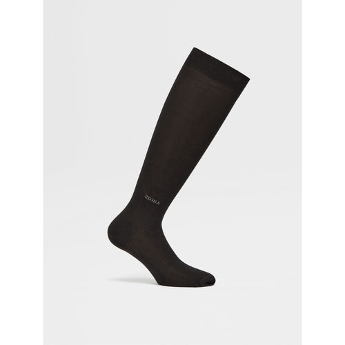 Load image into Gallery viewer, ZEGNA BLACK COTTON BLEND SOCKS
