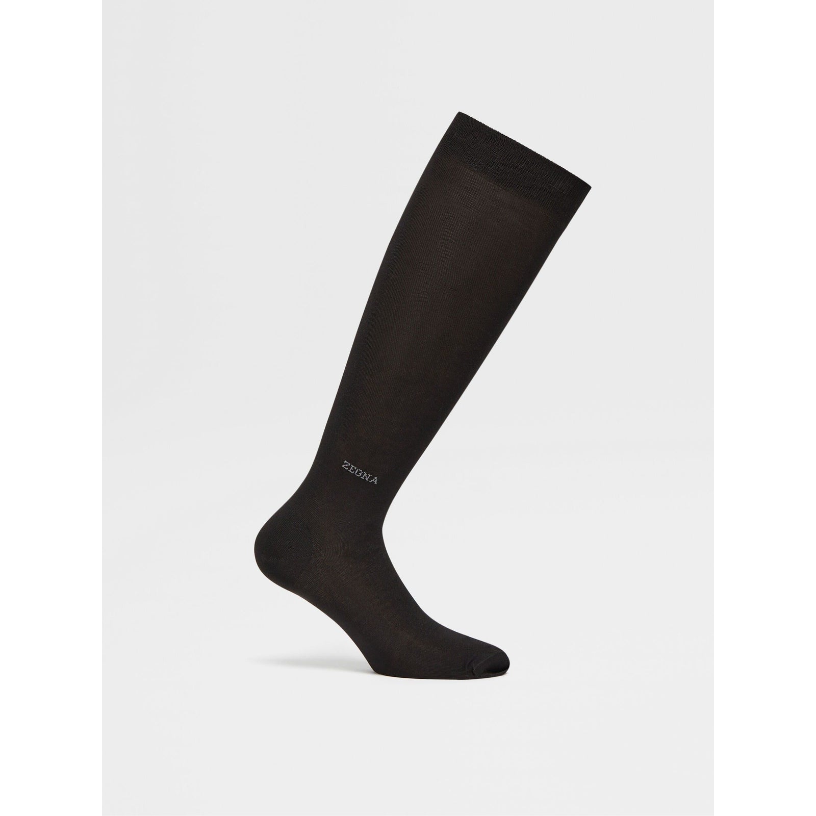 ZEGNA BLACK COTTON BLEND SOCKS