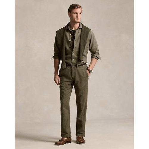 Load image into Gallery viewer, RALPH LAUREN Straight Fit Linen-Cotton Trouser
