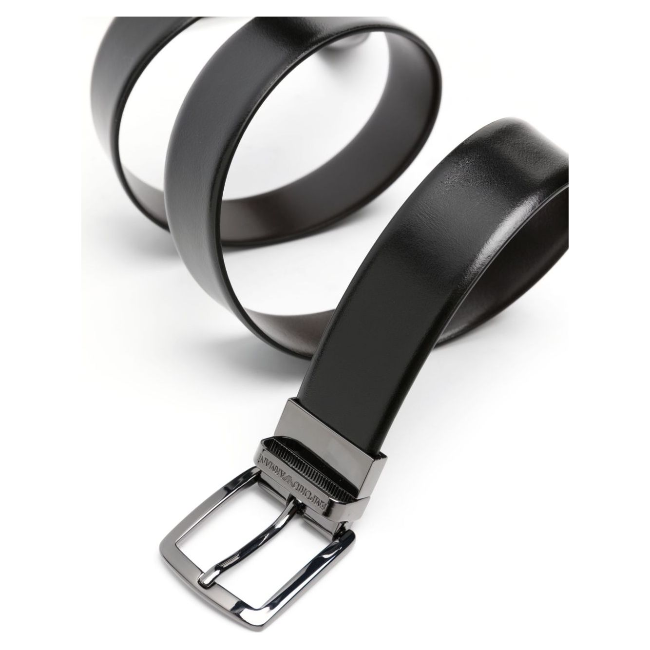 EMPORIO ARMANI smooth-grain leather belt