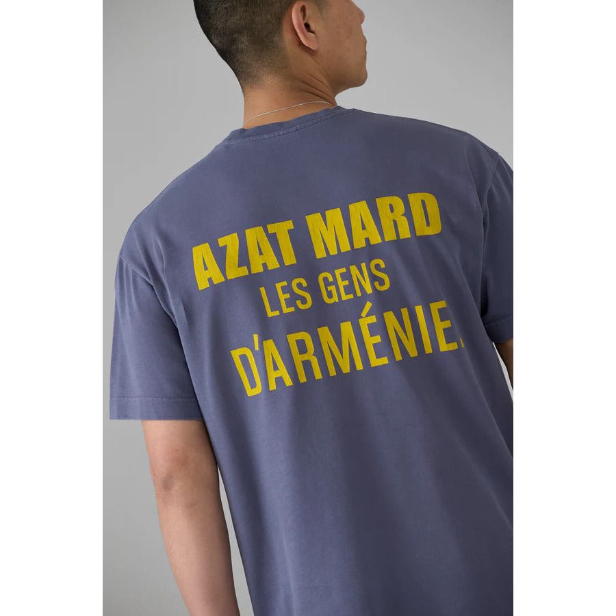 AZAT MARD LES GENS WASHED NAVY T-SHIRT