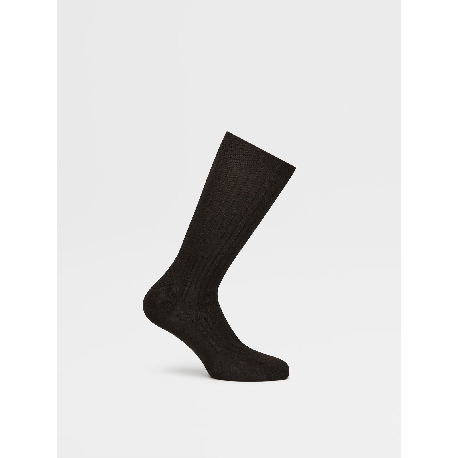 ZEGNA BLACK COTTON SOCKS