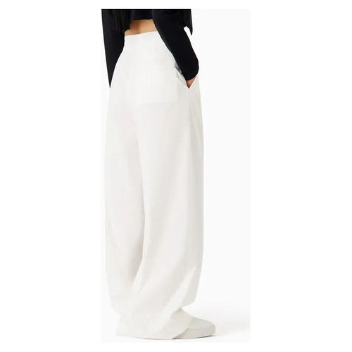 Load image into Gallery viewer, EMPORIO ARMANI HIGH-RISE COTTON-BLEND PALAZZO TROUSERS - Yooto

