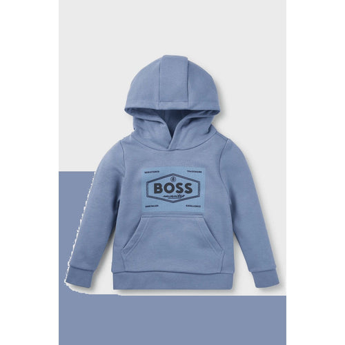 Load image into Gallery viewer, BOSS KIDS&#39; HOODIE IN COTTON-BLEND FLEECE WITH LOGO
