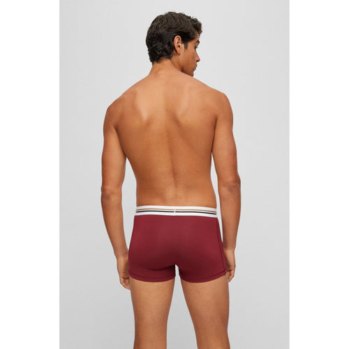 Load image into Gallery viewer, BOSS THREE-PACK OF SOFT-TOUCH STRETCH TRUNKS WITH LOGO WAISTBANDS
