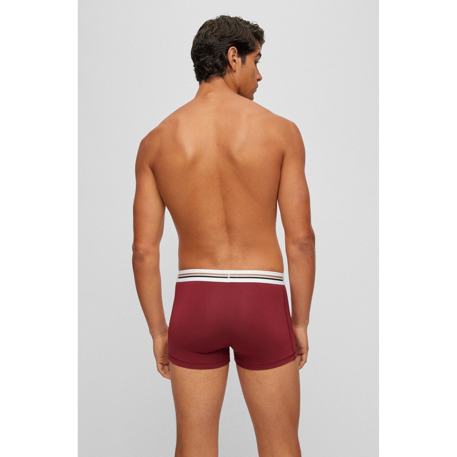 BOSS THREE-PACK OF SOFT-TOUCH STRETCH TRUNKS WITH LOGO WAISTBANDS