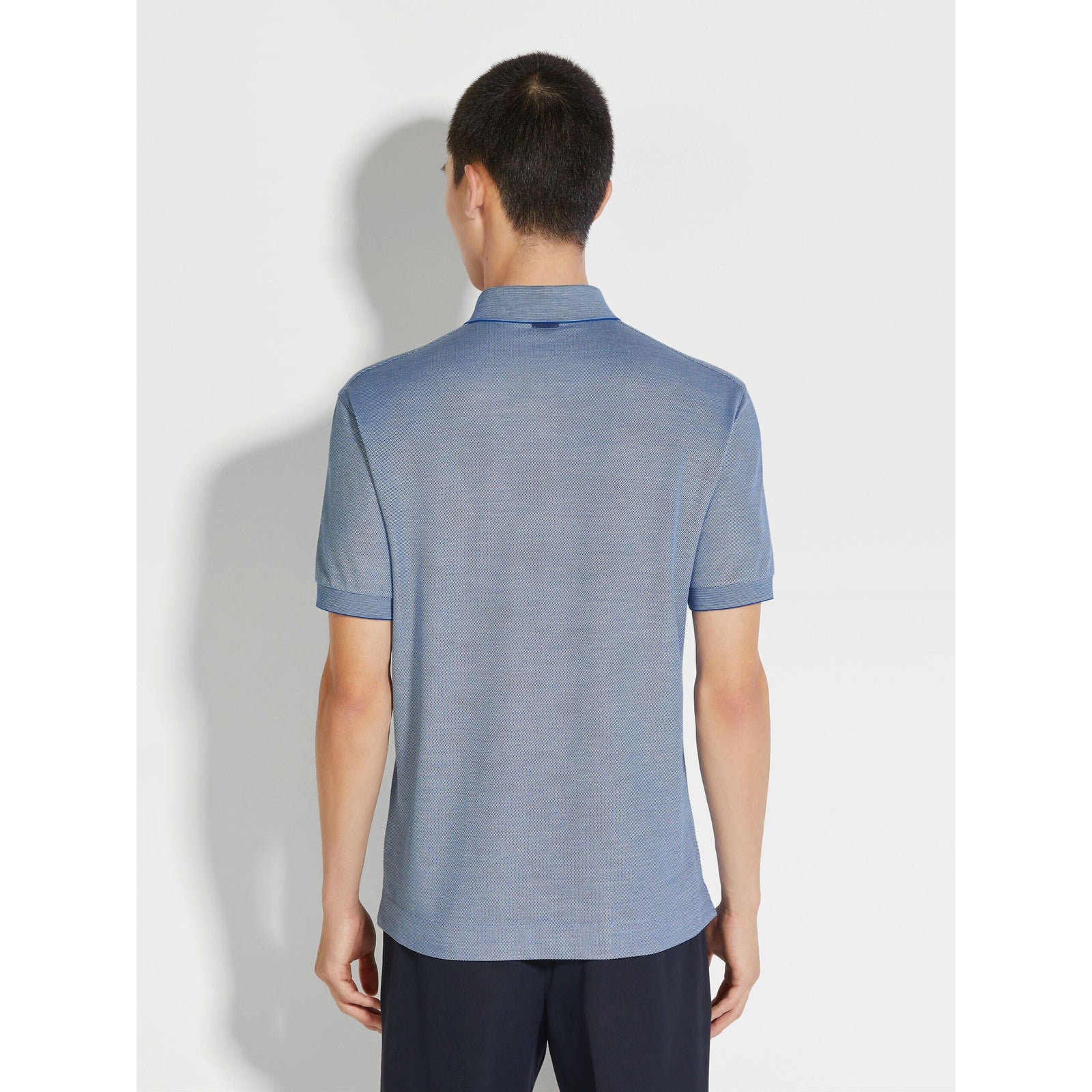 ZEGNA COTTON AND SILK POLO SHIRT