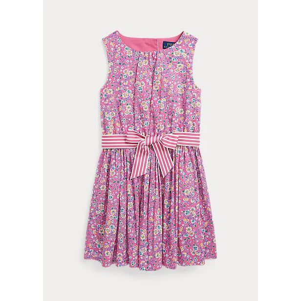 POLO RALPH LAUREN FLORAL COTTON POPLIN DRESS - Yooto