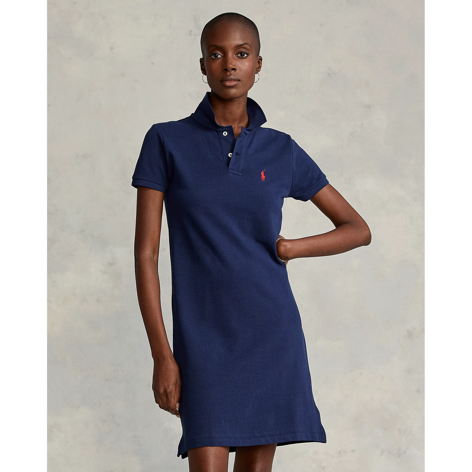 POLO RALPH LAUREN COTTON MESH POLO DRESS