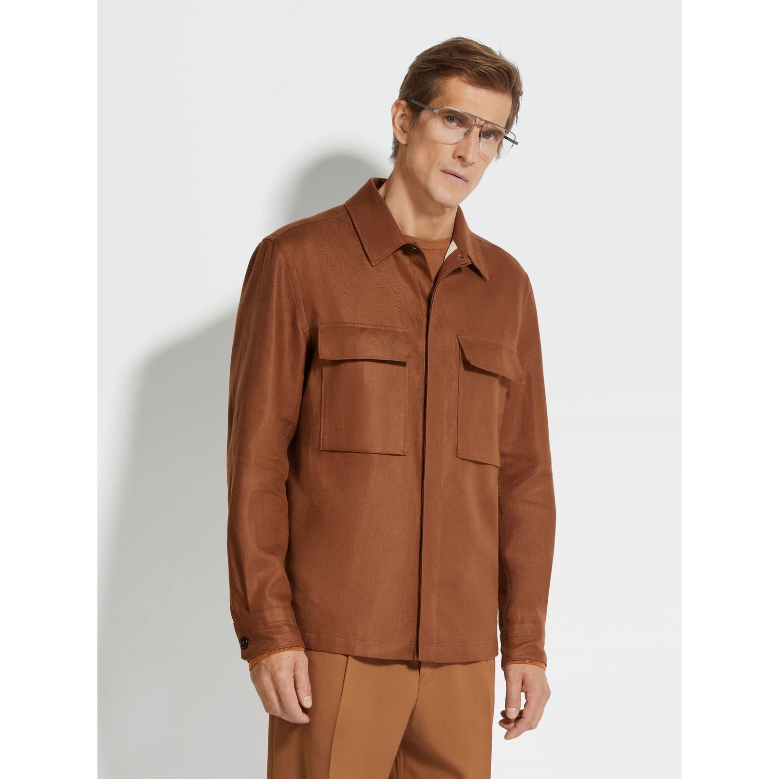 ZEGNA OASI LINO OVERSHIRT