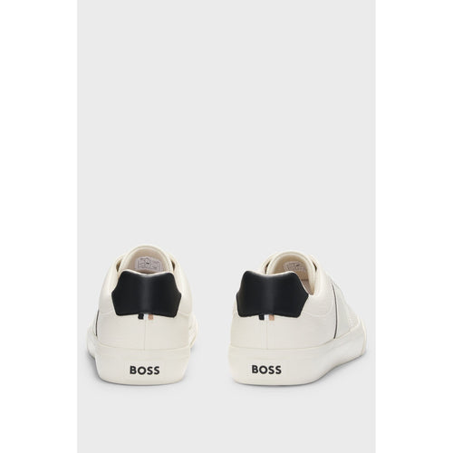 Load image into Gallery viewer, BOSS FAUX-LEATHER TRAINERS WITH PLAIN AND GRAINED TEXTURES
