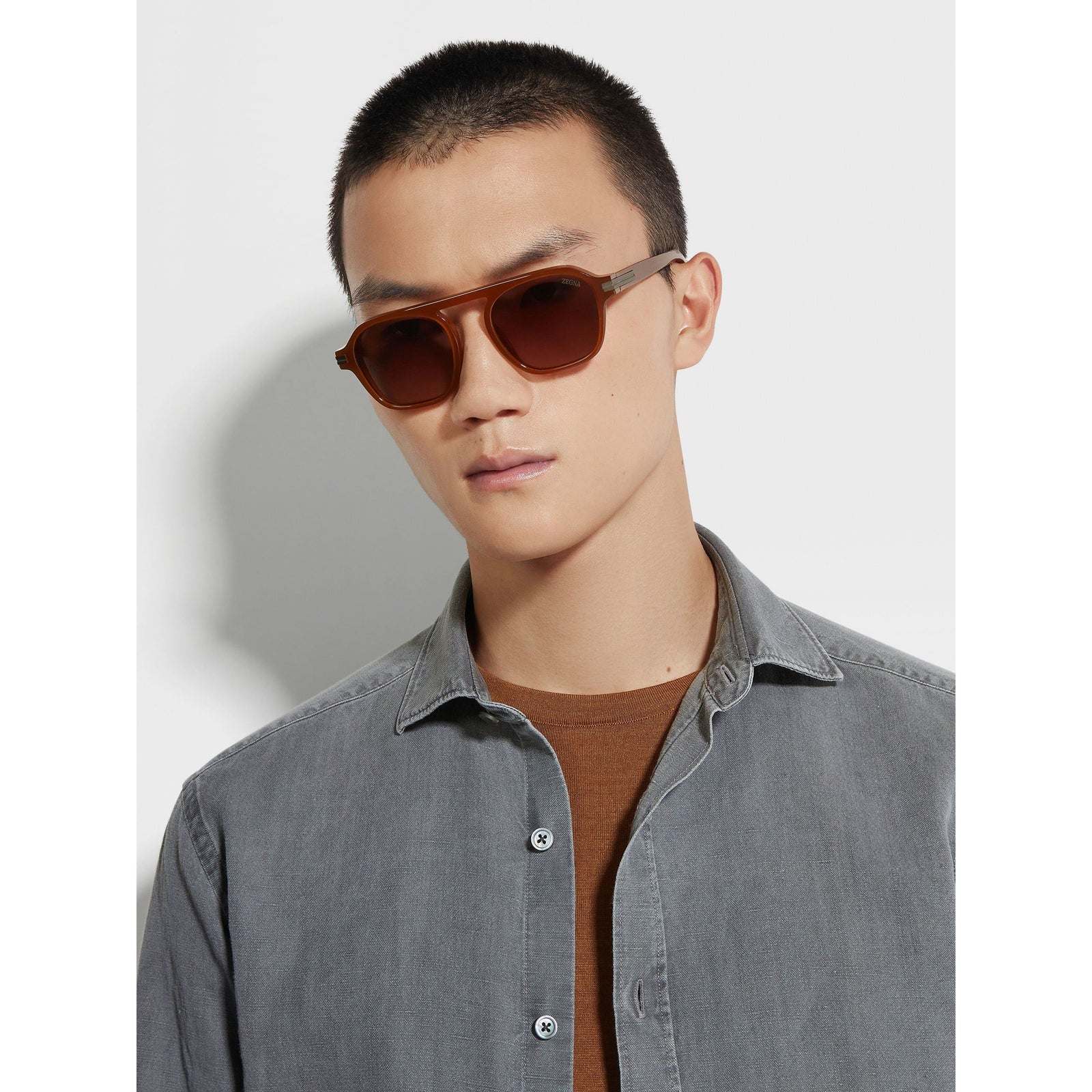 ZEGNA FOLIAGE AURORA II ACETATE SUNGLASSES