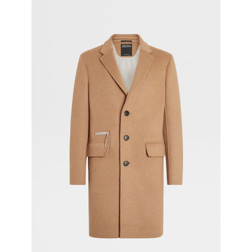 Load image into Gallery viewer, ZEGNA Camel Jerseywear Hooded Coat
