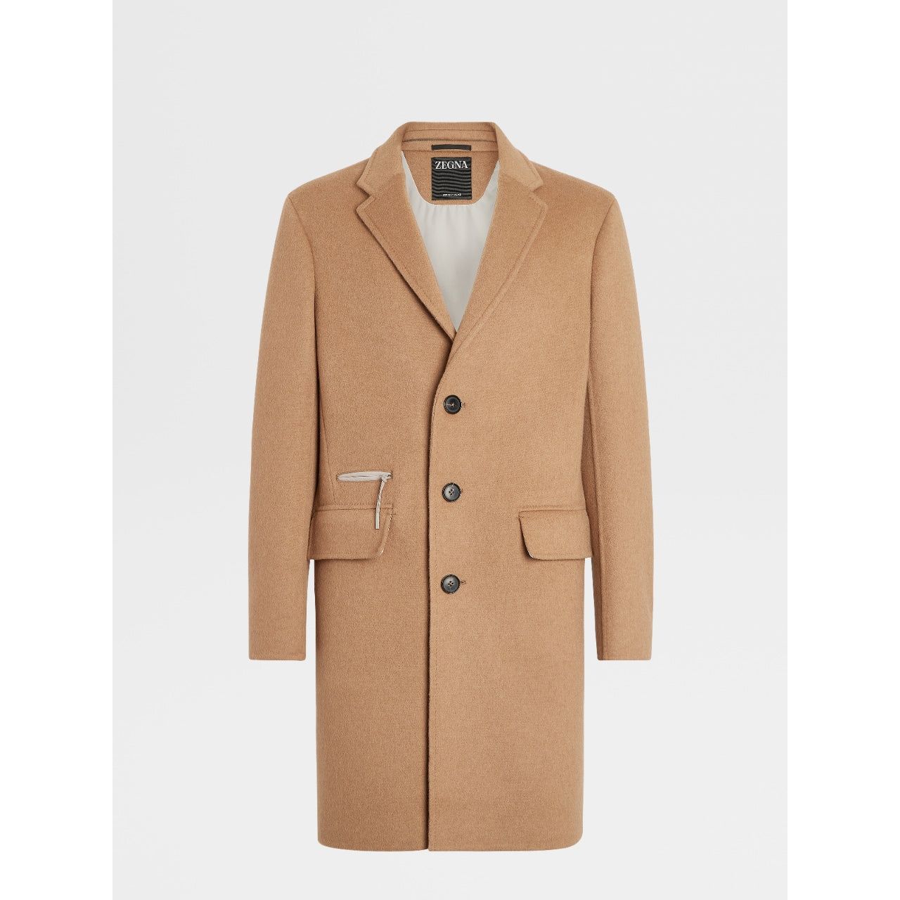 ZEGNA Camel Jerseywear Hooded Coat